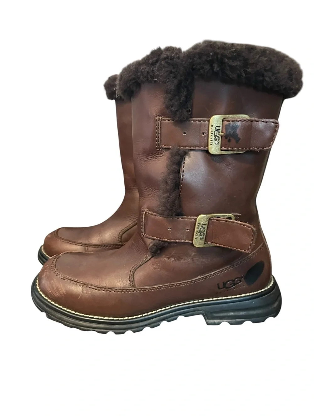 Authentic UGG Australia Brown Leather Boots